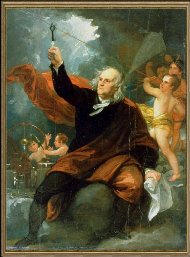 Benjamin Franklin az elektromosság elmélete