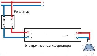 Circuito de conmutación de transformador electrónico típico
