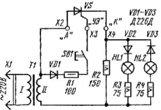 Circuito para verificação do tiristor