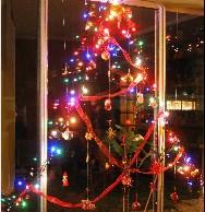 elektrický věnec vánoční stromeček