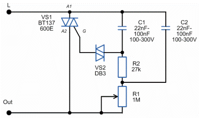 Rotary Dimmer Circuit