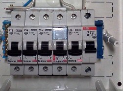 Circuit breakers in the panel