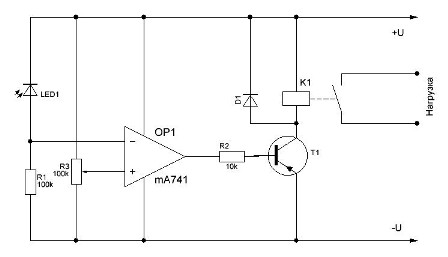 Photo relay circuit with photodiode