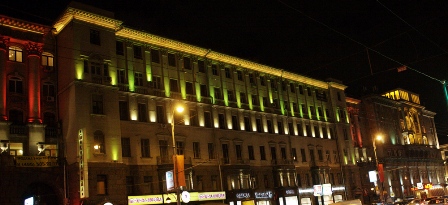Iluminação artística do edifício