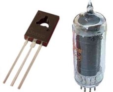 Transistor e lâmpada eletrônica
