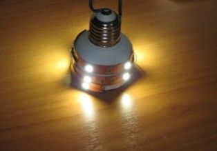 Lámpara LED casera