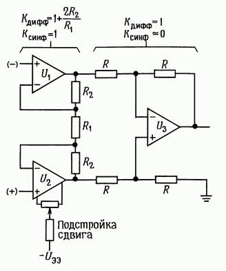 Circuito amplificador de instrumentación