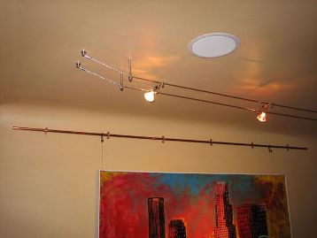 Exemplos de uso da iluminação por cabo no interior