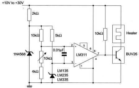 LM335 Schéma připojení senzoru