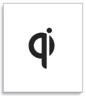 Het logo dat wordt toegepast op alle apparaten die Qi-technologie ondersteunen