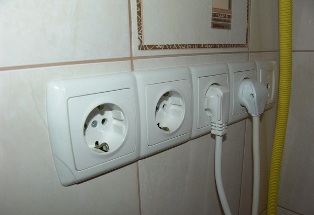 outlets in the kitchen in a panel house