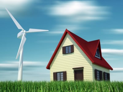 Windgeneratoren zur Stromversorgung eines Landhauses