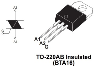 Pinagem Triac BTA16-600