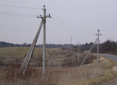 Linha de energia aérea de 10 kV