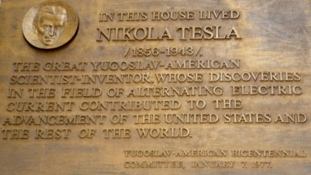 Plaque of Nikola Tesla