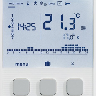 indicação digital do termostato programável
