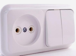 How to install a block of electrical switches with a socket