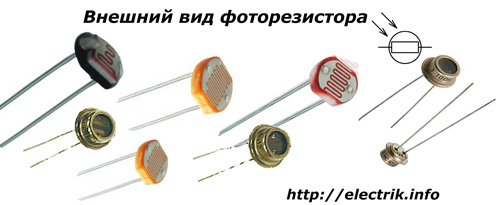 The appearance of the photoresistor
