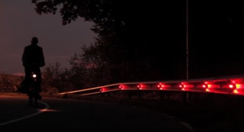 Road lighting from electricity from plants