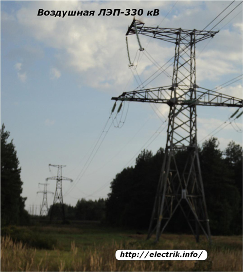 Linie de transmisie a energiei aeriene-330 kV