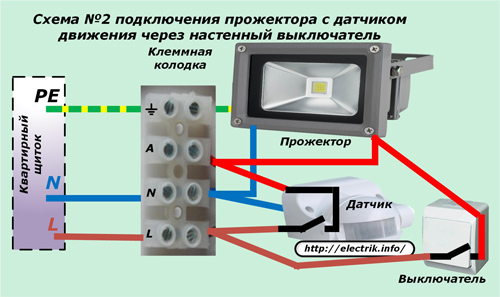 Motion sensor connection diagram