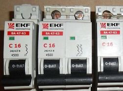 Selection of circuit breakers for an apartment, house, garage