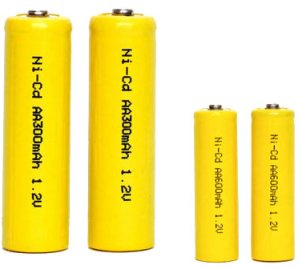 niklové kadmiové (NiCd) batérie