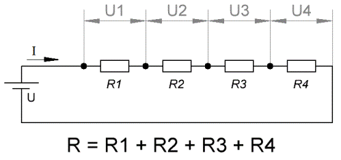 Diagrama de conexión en serie