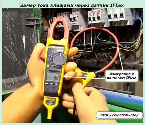 Rögzítse az árammérést az IFlex érzékelőn keresztül