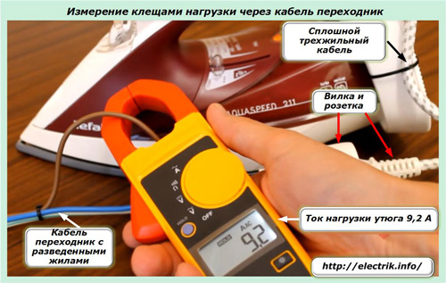 قياس المشبك من خلال محول الكابل