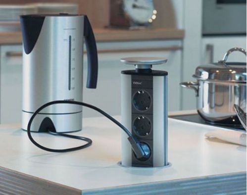 A very convenient solution for sockets on the bar or on the countertop opposite the window
