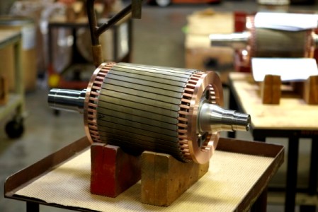 Rotor de gaiola de esquilo de um motor de indução