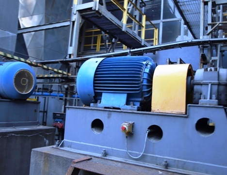 Asynchronous electric motor in production