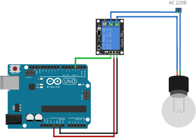 Scheme of load connection to Arduino