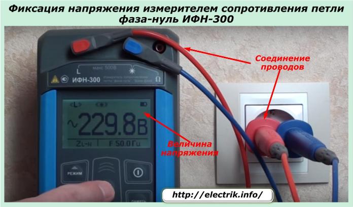 Voltage fixing with a phase-zero resistance meter IFN-300