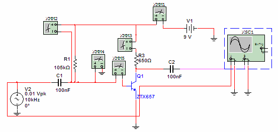 AC amplifier simulation