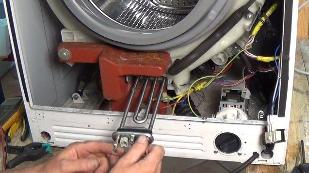 Sustitución del calentador en la lavadora
