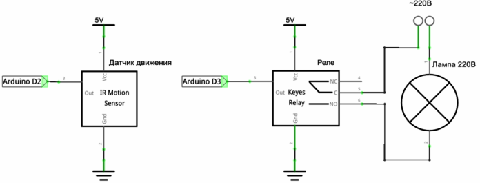 Schemes for connecting sensors to Arlduino
