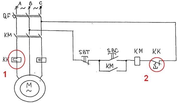 Thermal relay connection diagram