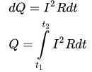 Joule-Lenz law in integral form
