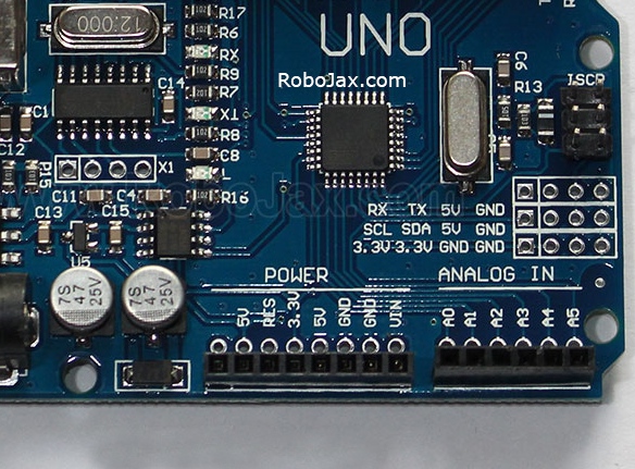 Wejścia analogowe na płycie Arduino