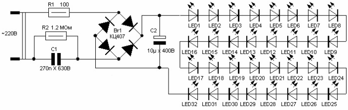 LED lamp circuit