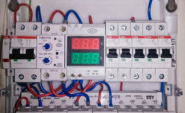 Montaje de electrodomésticos en un panel eléctrico