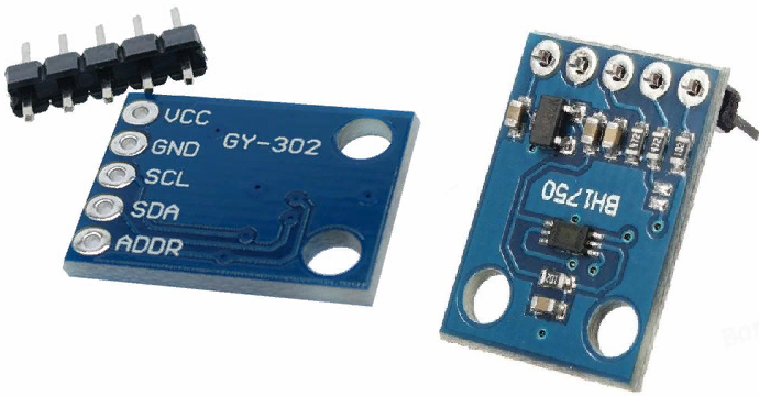 Ambient light sensor based on integrated circuit BH-1750