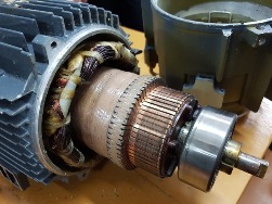 Unterscheiden eines Induktionsmotors von einem Gleichstrommotor