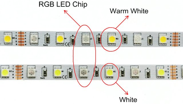 Három érintkező LED 5050