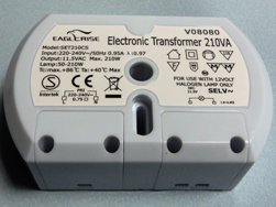 What is the difference between the power supply for LED lamps and the electronic transformer for halogen lamps