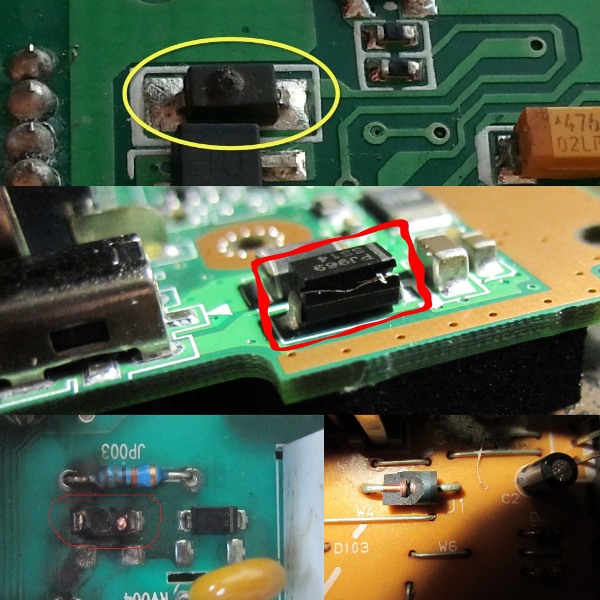 Defective electronic components