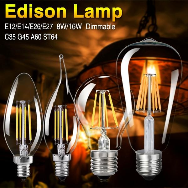Lámparas retro decorativas Edison