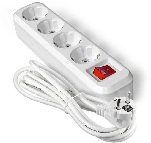 Extension cord with button